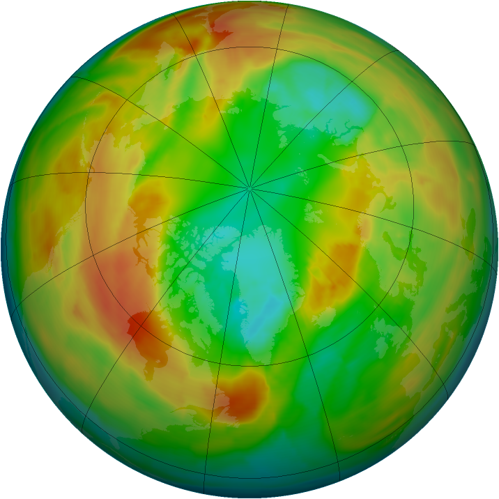 Arctic ozone map for 04 March 2011